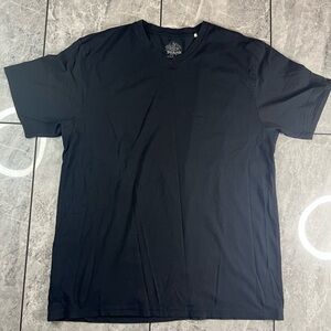 prAna Men's Black Short Sleeve Crew Neck T-Shirt Fair Trade Logo Symbol Size XL